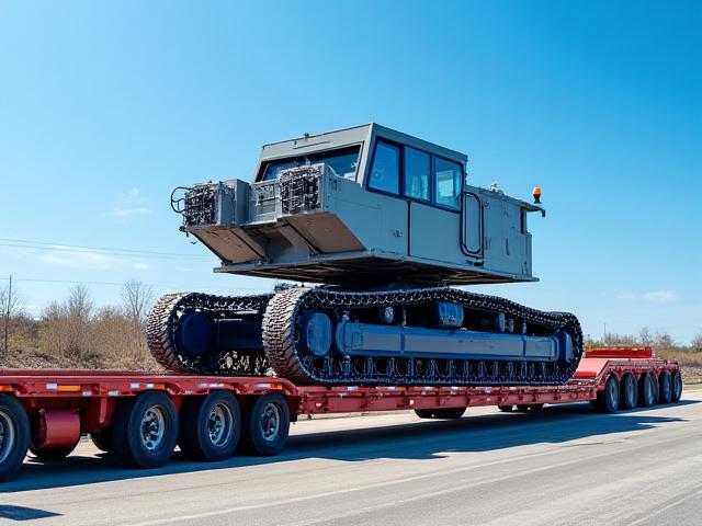 Specialized transport of a construction crane